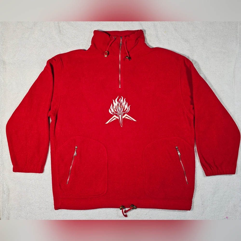 Willy Bogner Ski Vintage Fleece Winter Pullover Olympic Size L.